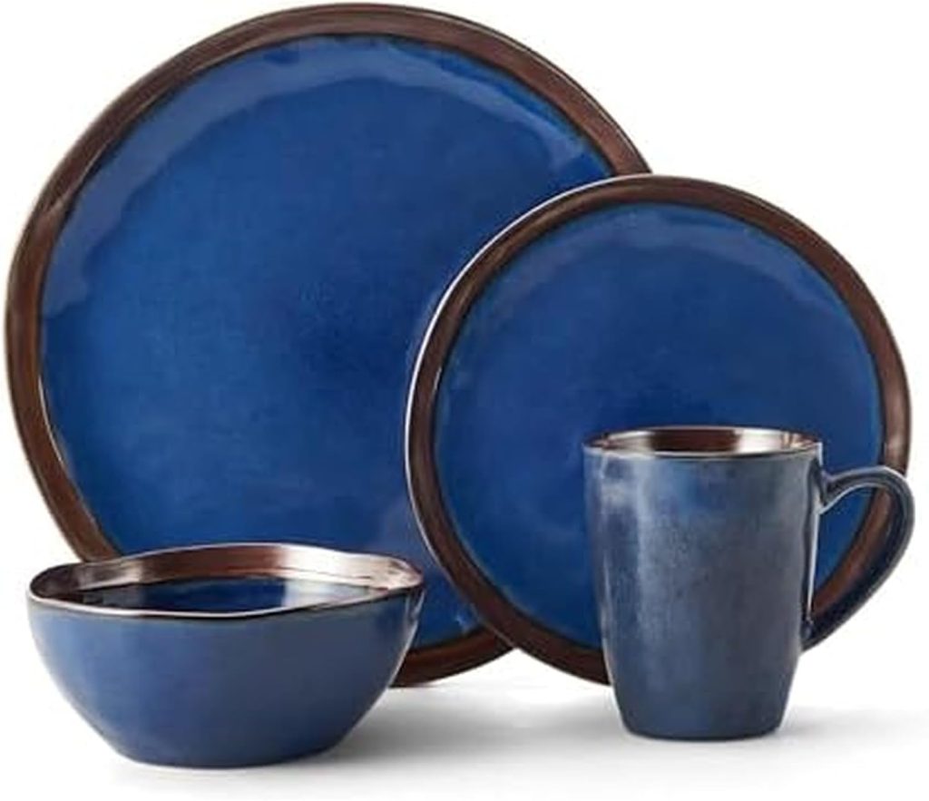 Mikasa Talia Blue 16-Piece Stoneware Dinnerware Set