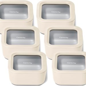 Caraway 6-Piece Glass Food Storage Set
