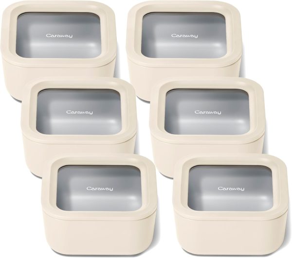 Caraway 6-Piece Glass Food Storage Set