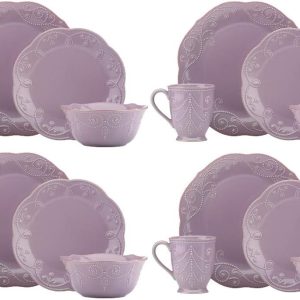 Lenox French Perle 16-Piece Stoneware Dinnerware Set