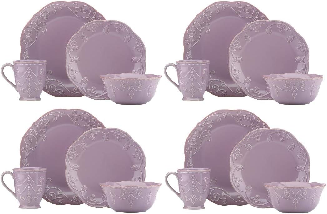 Lenox French Perle 16-Piece Stoneware Dinnerware Set