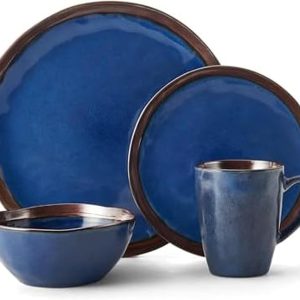 Mikasa Talia Blue 16-Piece Stoneware Dinnerware Set