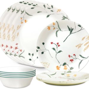 Corelle Vitrelle Signature Wildflower Scatter 12-Piece Dinnerware Set