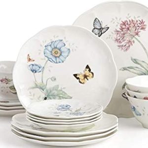 Lenox Classic Butterfly Meadow 16-Piece Porcelain Dinnerware Set