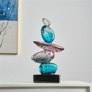 Resin Pebble Wave Sculpture Decor