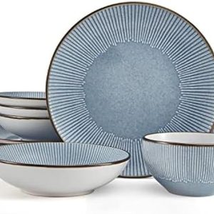 Pfaltzgraff Arlie Blue 12-Piece Stoneware Dinnerware Set