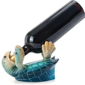 Sea Turtle Wine Bottle Holder Statue