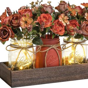 Mason Jar Centerpiece Table Decor Set